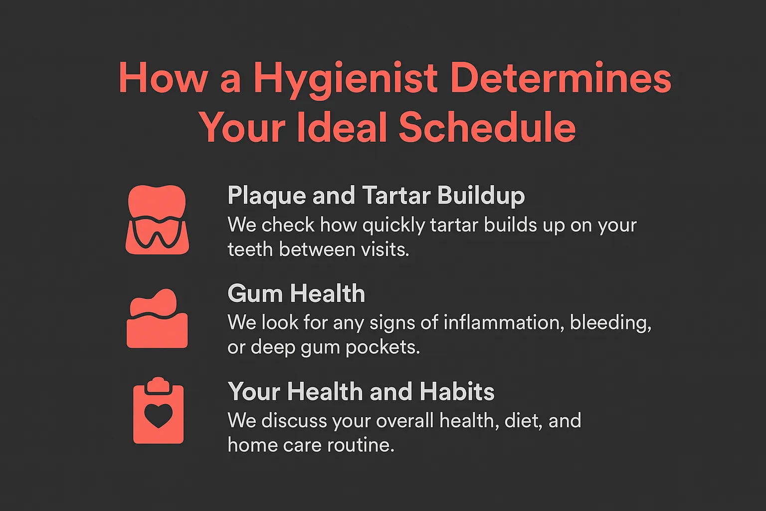 How a Hygienist Determines Your Ideal Schedule